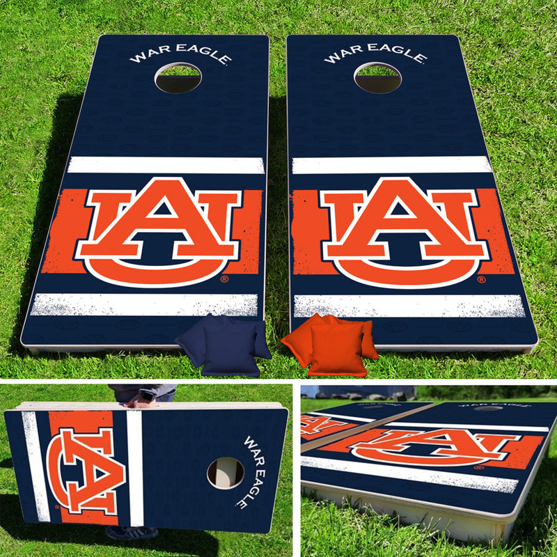 Auburn Tigers Fanatic Pro Cornhole Bean Bag Toss Game 24x48 with 8 Regulation 16oz Bags