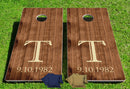 Wooden Plank Design Pro Style Cornhole Bean Bag Toss Game 24x48 with 8 Regulation 16oz Bags