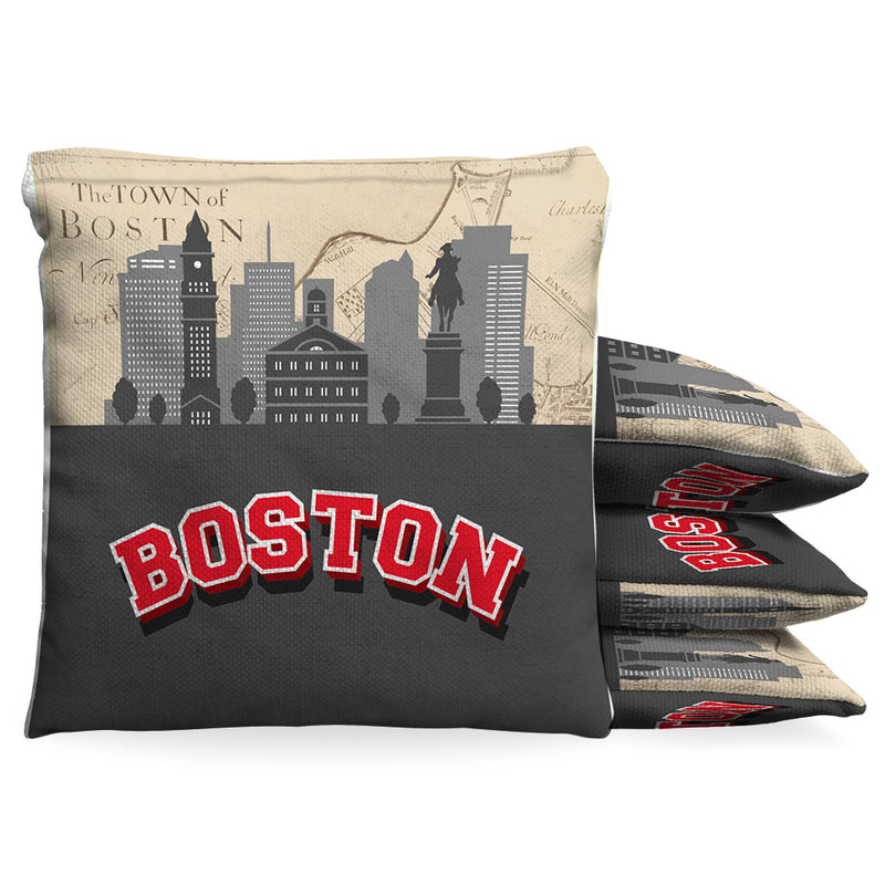 Boston Skyline Bean Bag Toss Bags (set of 8) Baggo.com