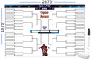 2026 Men's March College Basketball National Tournament Championship 64 Team Dry Erase Bracket With Custom Logo