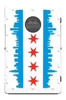 Chicago City Skyline Flag Bean Bag Toss Game by BAGGO