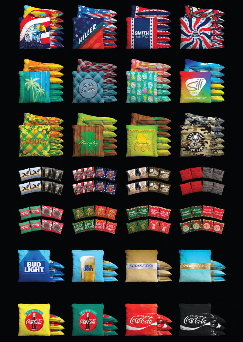 Taproom Merch + Munchies Custom Baggo portable bag toss game