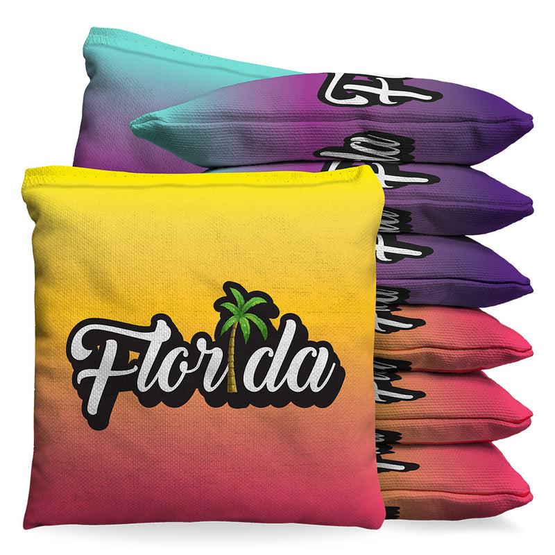 Florida Fade Cornhole Bean Bag Toss Bags (set of 8)