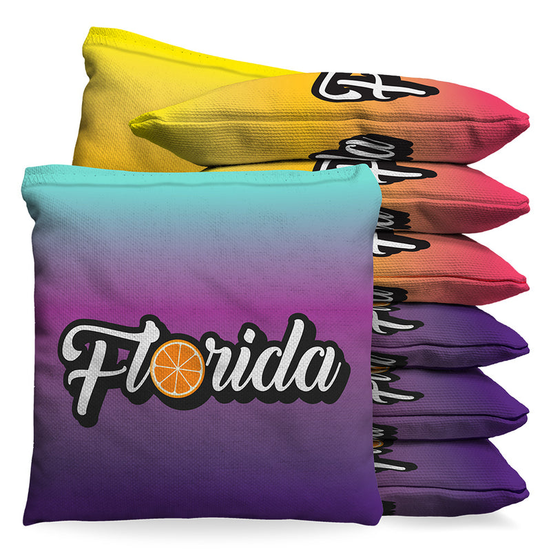 Florida Fade Cornhole Bean Bag Toss Bags (set of 8)