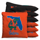 Florida Gators Albert Cornhole 1 LB Cornhole Bean Bag Toss Bags by BAGGO (Set of 8)