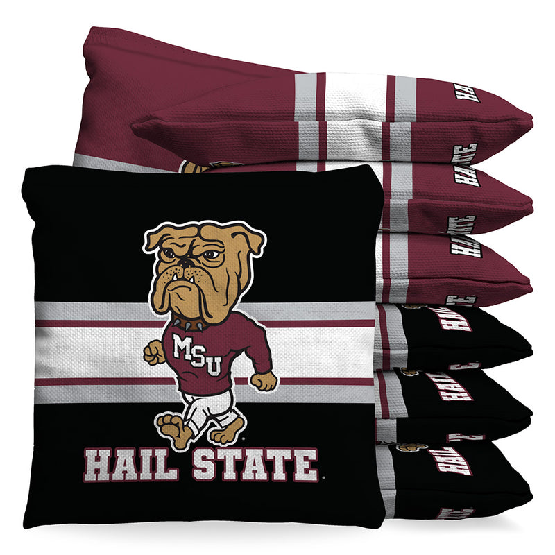 Mississippi State Bulldogs Hail State 1 LB Cornhole Bean Bags by BAGGO (Set of 8)