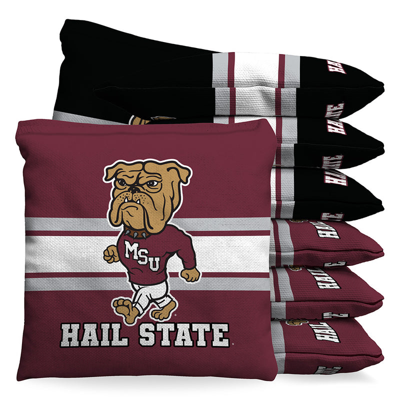 Mississippi State Bulldogs Hail State 1 LB Cornhole Bean Bags by BAGGO (Set of 8)