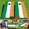 Irish Woodgrain Flag Pro Style Cornhole Bean Bag Toss Game 24x48 with 8 Regulation 16oz Bags