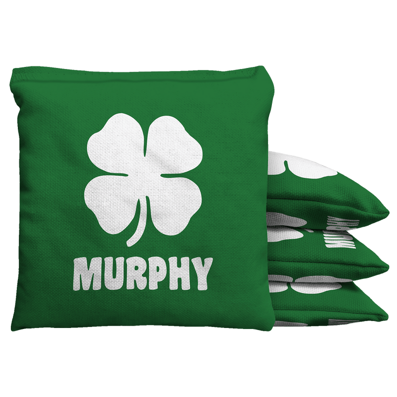 Irish Shamrock Baggo Cornhole Bean Bag Toss Bags (set of 8)