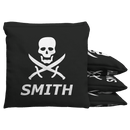 Jolly Rogers Skull & Swords Pirate Baggo Cornhole Bean Bag Toss Bags (set of 8)