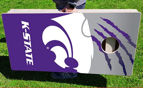 Kansas State Wildcats Fanatic Pro Cornhole Bean Bag Toss Game 24x48 with 8 Regulation 16oz Bags