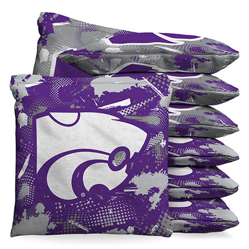 Kansas State Wildcats Graffiti 1 LB Cornhole Bean Bag Toss Bags by BAGGO