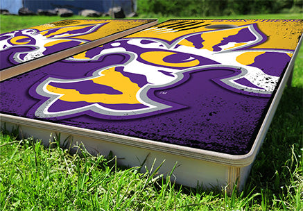 LSU Tigers Fanatic Pro Cornhole Bean Bag Toss Game 24x48 with 8 Regulation 16oz Bags