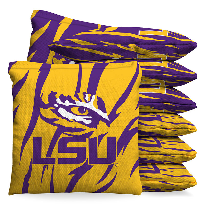 LSU Tigers Stripes 9.5 oz Bean Bag Toss Bags by BAGGO