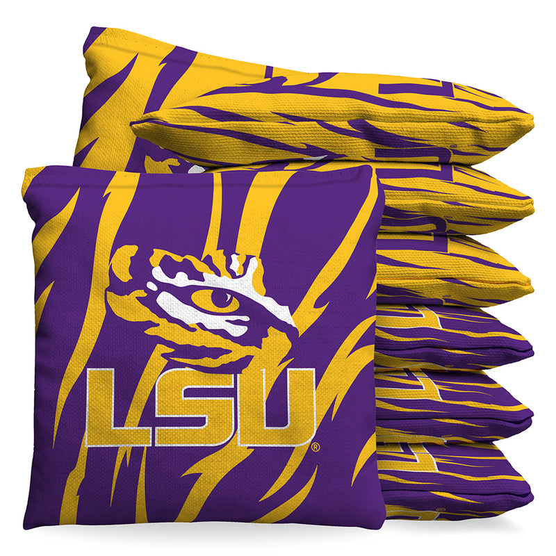 LSU Tigers Stripes 9.5 oz Bean Bag Toss Bags by BAGGO