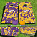 LSU Tigers Graffiti Pro Cornhole Bean Bag Toss Game 24x48 with 8 Regulation 16oz Bags