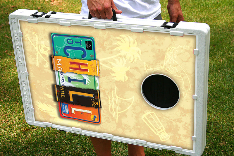 Margaritaville License To Chill Baggo Bean Bag Toss Portable Cornhole Game