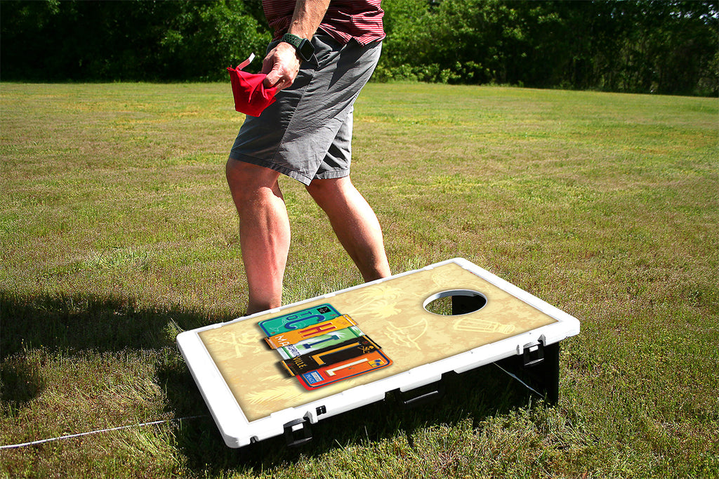 Foldable Bean Bag Toss Game Portable Cornhole Game Set - Collapsible Boards With 8 Bean Bags & Carrying Case Outdoor Camping Games - Foto 13