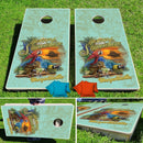 Margaritaville  5 O'Clock Somewhere Sunset Pro Cornhole Bean Bag Toss Game 24x48 with 8 Regulation 16oz Bags