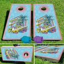 Margaritaville Livin' For The Weekend Pro Cornhole Bean Bag Toss Game 24x48 with 8 Regulation 16oz Bags