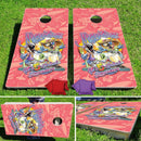 Margaritaville Tipsy Tourists Pro Cornhole Bean Bag Toss Game 24x48 with 8 Regulation 16oz Bags