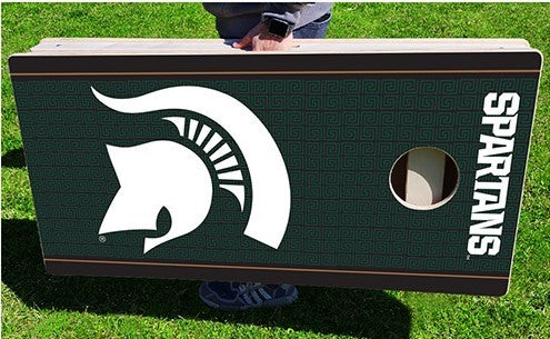 Michigan State Spartans Fanatic Pro Cornhole Bean Bag Toss Game 24x48 with 8 Regulation 16oz Bags