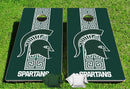 Michigan State Spartans Go Green Pro Cornhole Bean Bag Toss Game 24x48 with 8 Regulation 16oz Bags