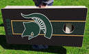 Michigan State Spartans Blackout Pro Cornhole Bean Bag Toss Game 24x48 with 8 Regulation 16oz Bags