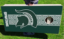 Michigan State Spartans Go Green Pro Cornhole Bean Bag Toss Game 24x48 with 8 Regulation 16oz Bags