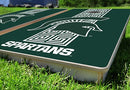 Michigan State Spartans Go Green Pro Cornhole Bean Bag Toss Game 24x48 with 8 Regulation 16oz Bags
