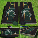 Michigan State Spartans Blackout Pro Cornhole Bean Bag Toss Game 24x48 with 8 Regulation 16oz Bags