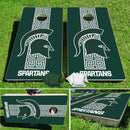 Michigan State Spartans Go Green Pro Cornhole Bean Bag Toss Game 24x48 with 8 Regulation 16oz Bags