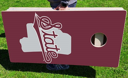 Mississippi State Bulldogs Maroon Script Pro Cornhole Bean Bag Toss Ga ...