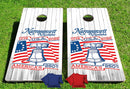Narragansett 250 Pro Cornhole Game - Red / Navy Bags