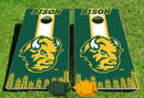 North Dakota State Bison Harvest Pro Cornhole Bean Bag Toss Game 24x48 with 8 Regulation 16oz Bags