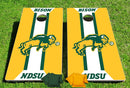 North Dakota State Bison Helmet Stripe Pro Cornhole Bean Bag Toss Game 24x48 with 8 Regulation 16oz Bags