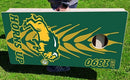 North Dakota State Bison Horns Up Pro Cornhole Bean Bag Toss Game 24x48 with 8 Regulation 16oz Bags