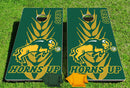 North Dakota State Bison Horns Up Pro Cornhole Bean Bag Toss Game 24x48 with 8 Regulation 16oz Bags