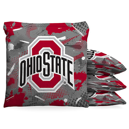 Ohio State Buckeyes Graffiti Baggo Cornhole Bean Bag Toss Bags Set (set of 8)