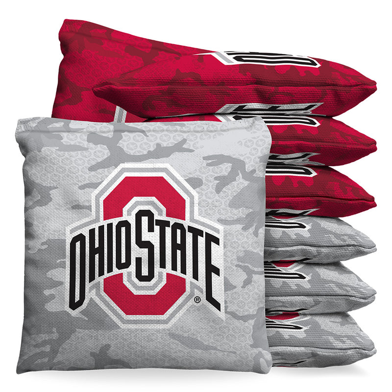 Ohio State Buckeyes Camo Baggo Cornhole Bean Bag Toss Bags Set (set of 8)