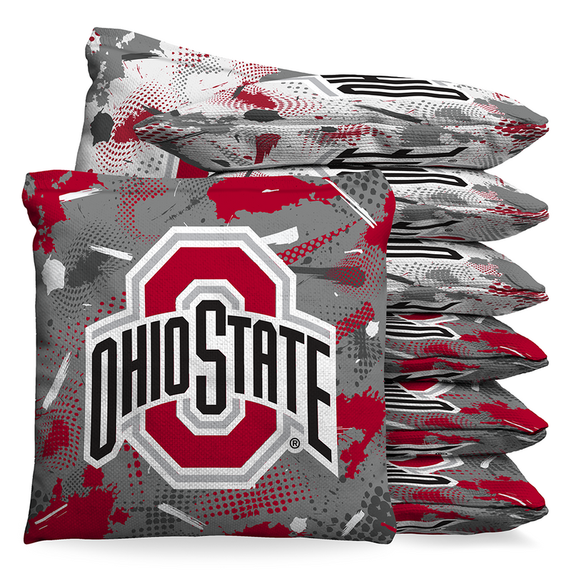 Ohio State Buckeyes Graffiti Baggo Cornhole Bean Bag Toss Bags Set (set of 8)