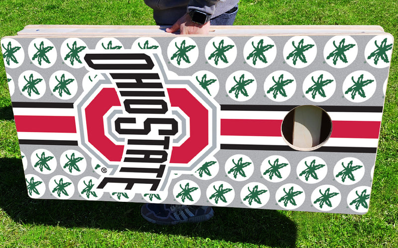 Ohio State Buckeyes Fanatic Pro Cornhole Bean Bag Toss Game 24x48 with 8 Regulation 16oz Bags