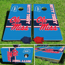 Ole Miss Rebels Hotty Toddy Powder Blue Pro Cornhole Bean Bag Toss Game 24x48 with 8 Regulation 16oz Bags