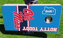 Ole Miss Rebels Hotty Toddy Powder Blue Pro Cornhole Bean Bag Toss Game 24x48 with 8 Regulation 16oz Bags