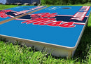 Ole Miss Rebels Hotty Toddy Powder Blue Pro Cornhole Bean Bag Toss Game 24x48 with 8 Regulation 16oz Bags