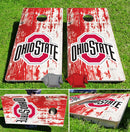 Ohio State Buckeyes Distressed Pro Cornhole Bean Bag Toss Game 24x48 with 8 Regulation 16oz Bags