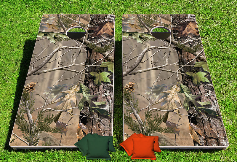 Real Tree APG Hunting Pro Style Cornhole Bean Bag Toss Game 24x48 with 8 Regulation 16oz Bags