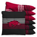 Arkansas Razorbacks Stripes 9.5oz Bean Bag Toss Bags by BAGGO (Set of 8)