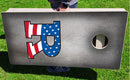 Rutgers Scarlet Knights Stars & Stripes Pro Cornhole Bean Bag Toss Game 24x48 with 8 Regulation 16oz Bags