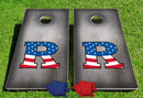 Rutgers Scarlet Knights Stars & Stripes Pro Cornhole Bean Bag Toss Game 24x48 with 8 Regulation 16oz Bags